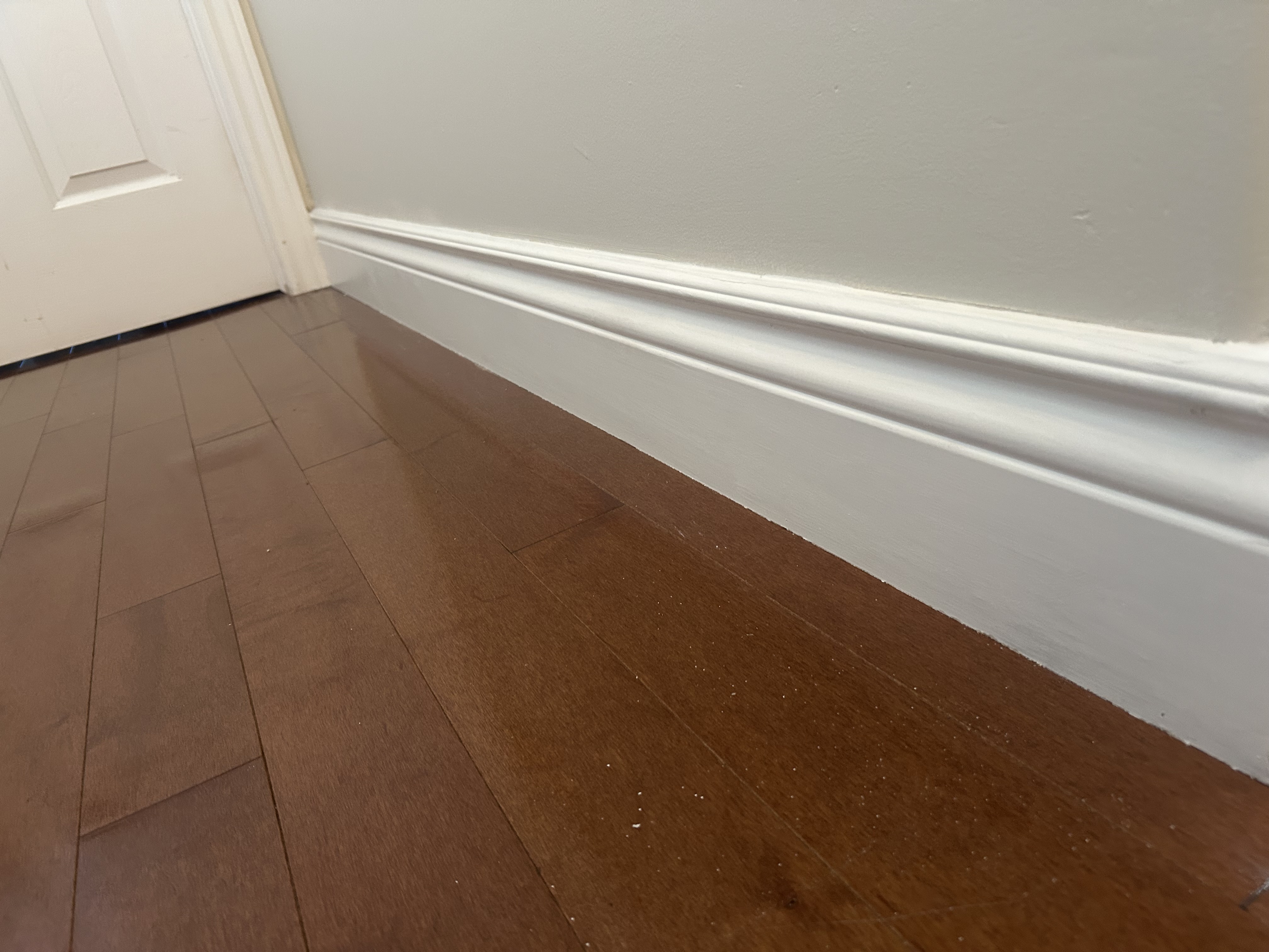 Baseboard after painting